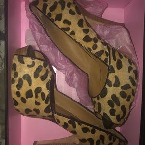 Steve Madden Leopard Peep Toe High Heel Shoes